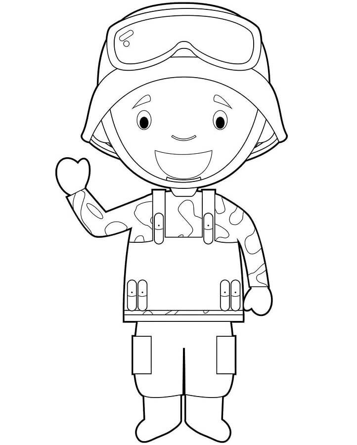 Soldato Regalo da colorare