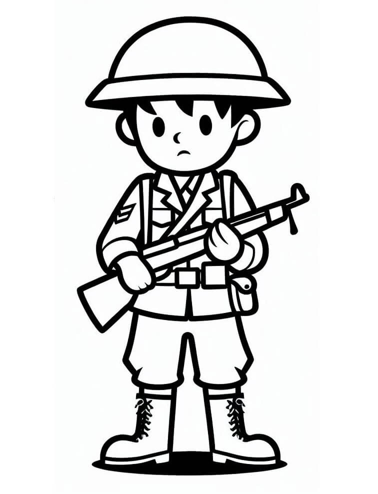 Soldato Stampabile Gratis da colorare