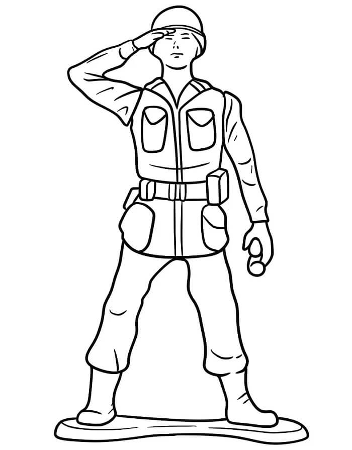 Soldato Stampabile per Piccoli da colorare