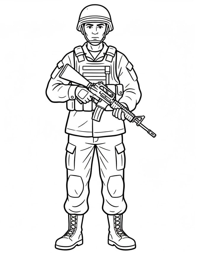 Soldato Straordinario da colorare
