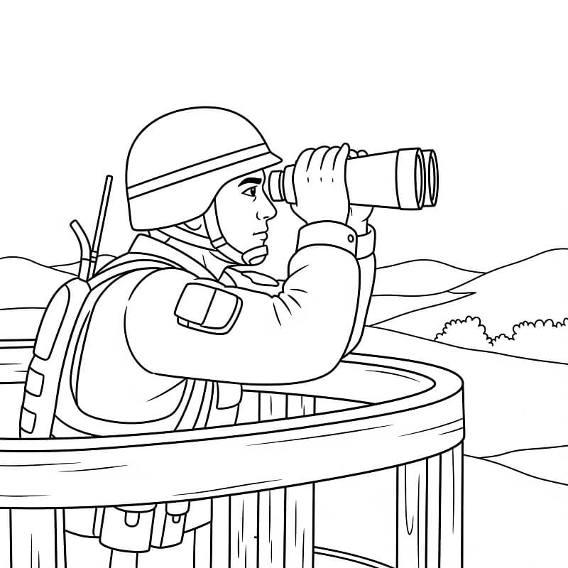 Soldato per Bimbi di 1 Anno da colorare