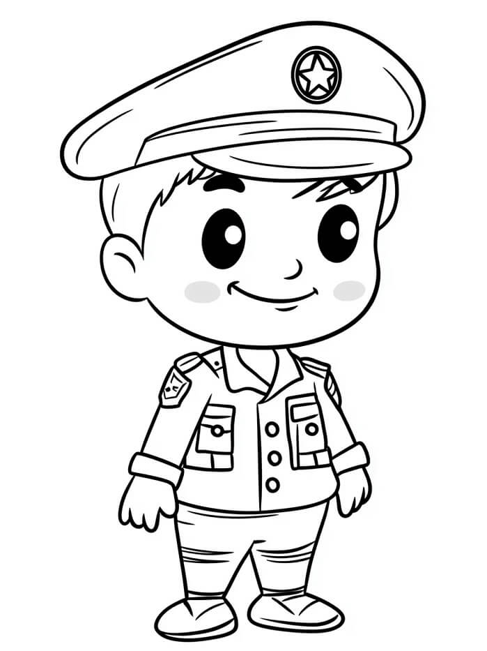 Soldato per Bimbi di 2 Anni da colorare