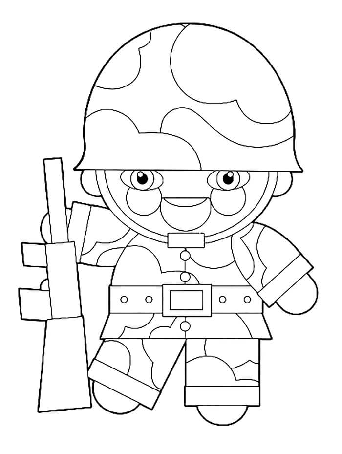 Soldato per Bimbi da colorare