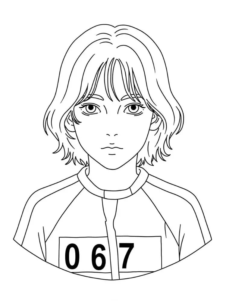 Squid Game Gratis Stampabile da colorare