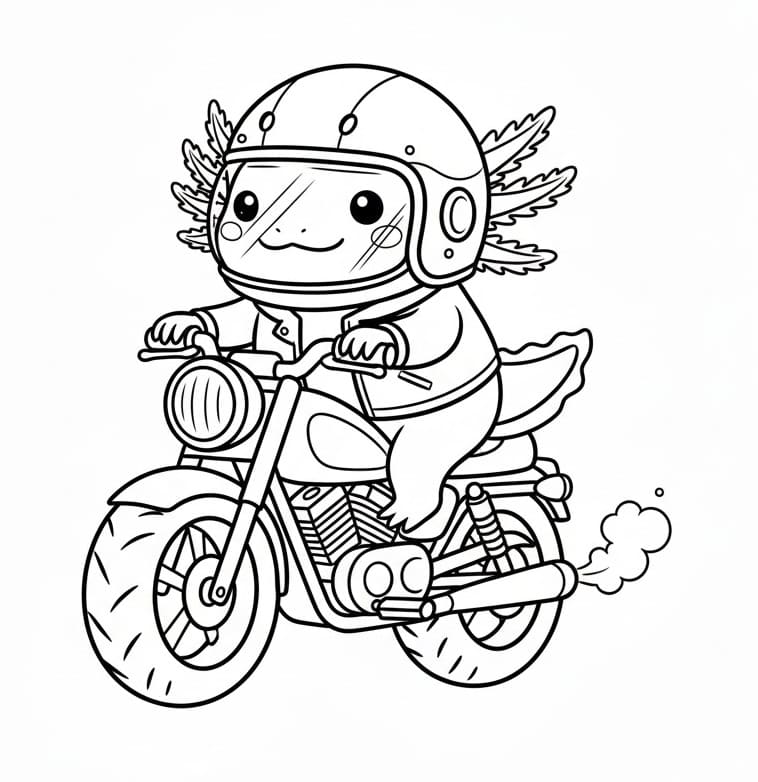 Stampa Axolotl da colorare