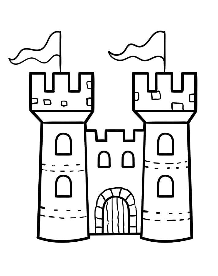 Stampa Castello da colorare