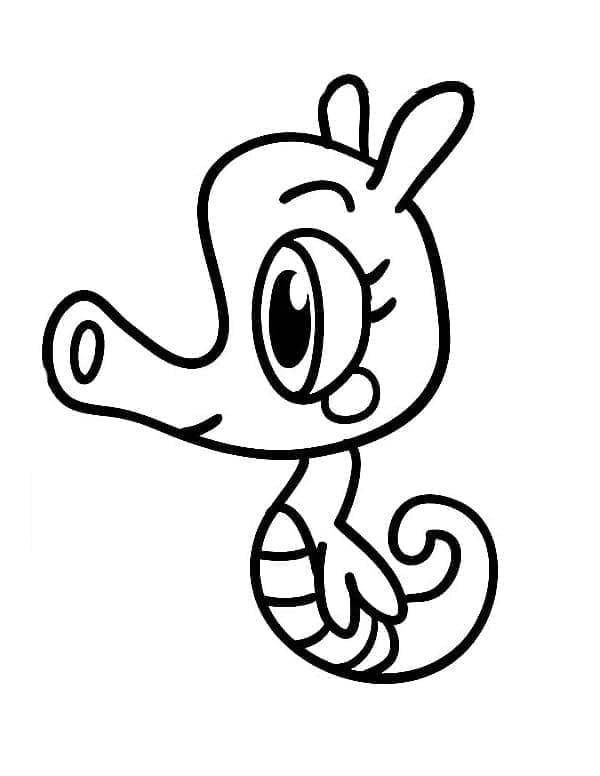 Stampa Cavalluccio Marino da colorare