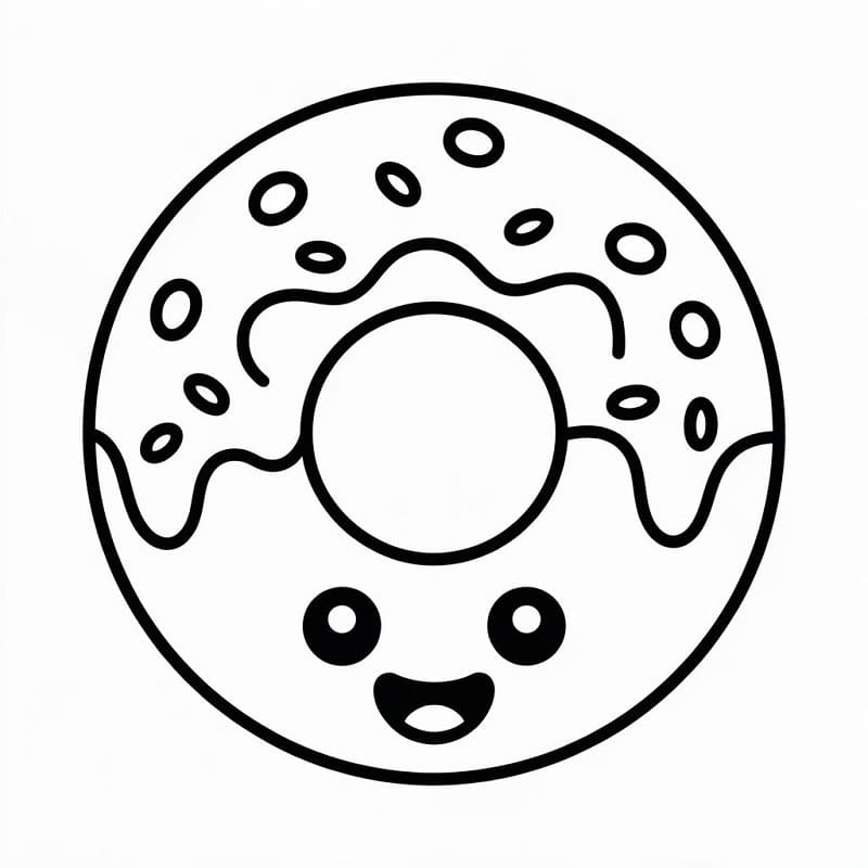Stampa Ciambella da colorare