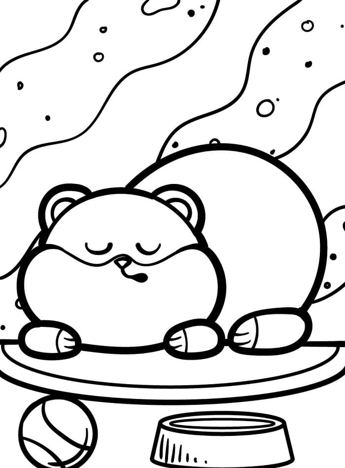 Stampa Criceto da colorare