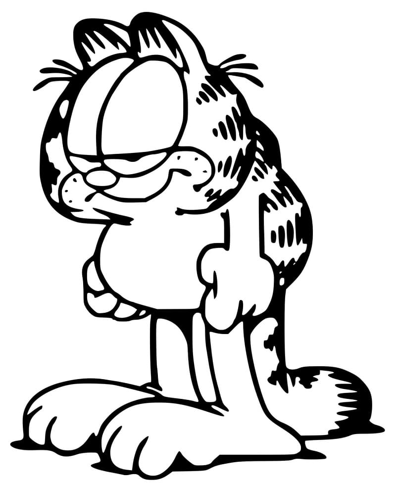 Stampa Garfield da colorare