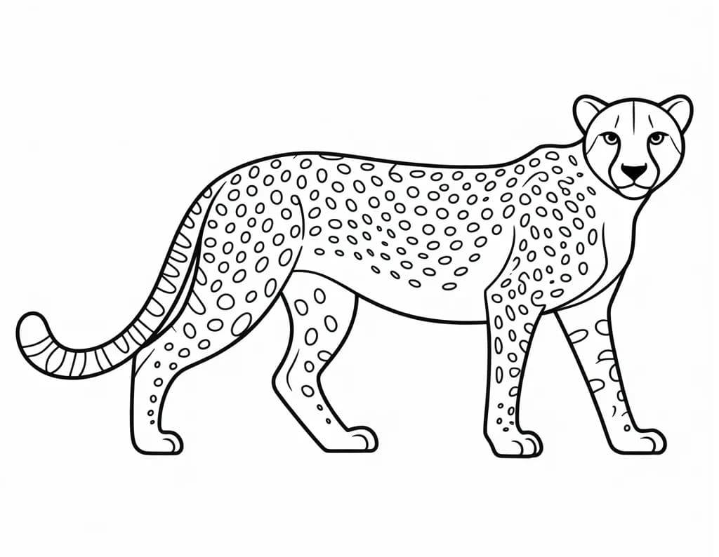 Stampa Ghepardo da colorare