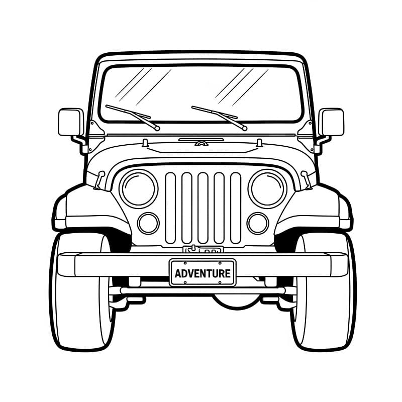 Stampa Jeep da colorare