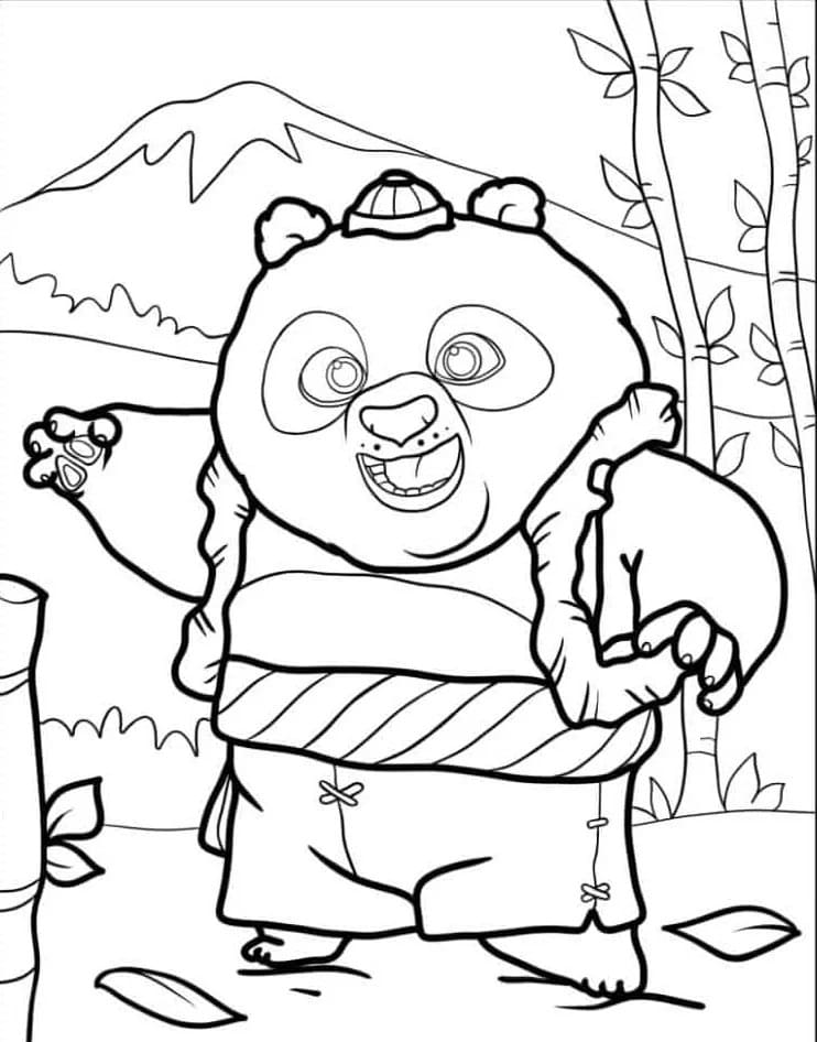 Stampa Kung Fu Panda da colorare