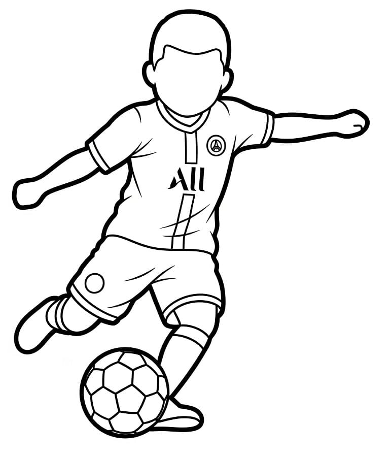 Stampa Kylian Mbappé da colorare