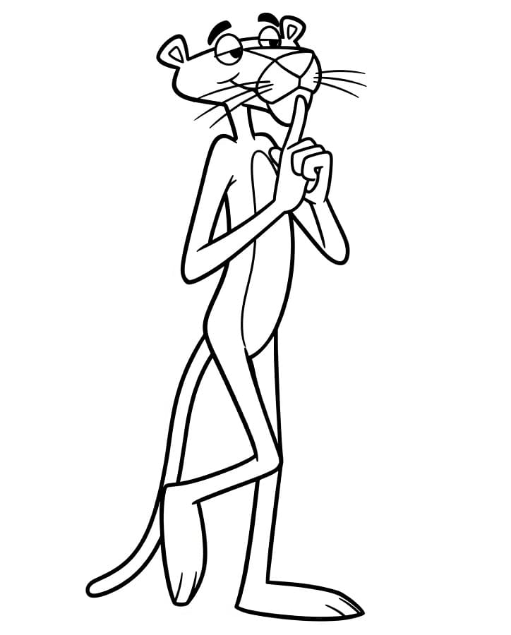 Stampa Pantera Rosa da colorare