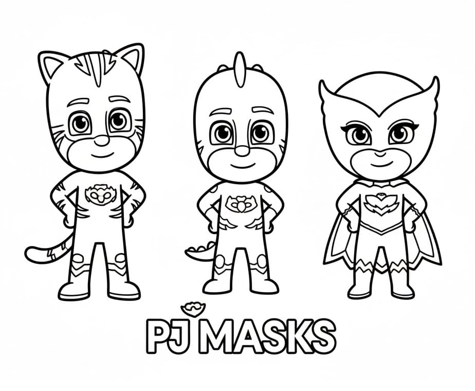 Pj Masks da colorare