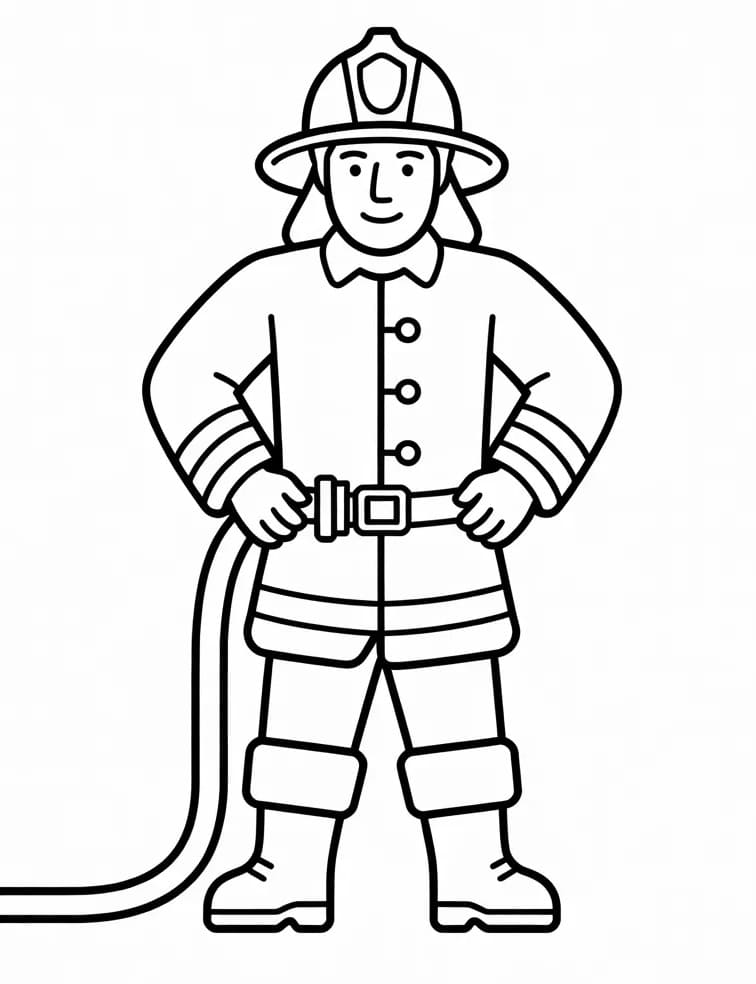 Stampa Pompiere da colorare