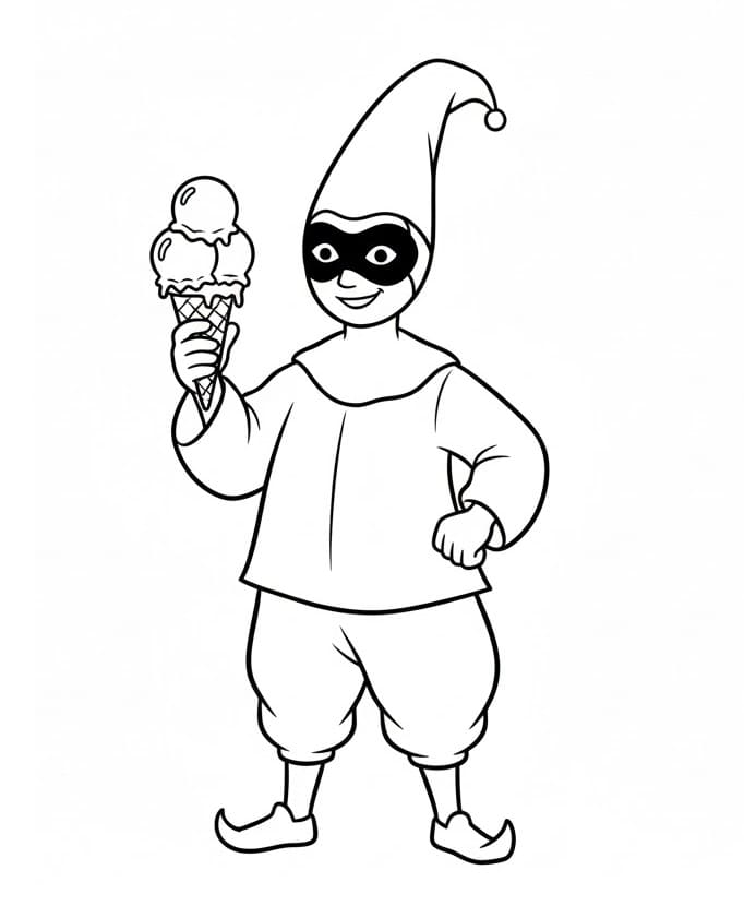 Pulcinella da colorare