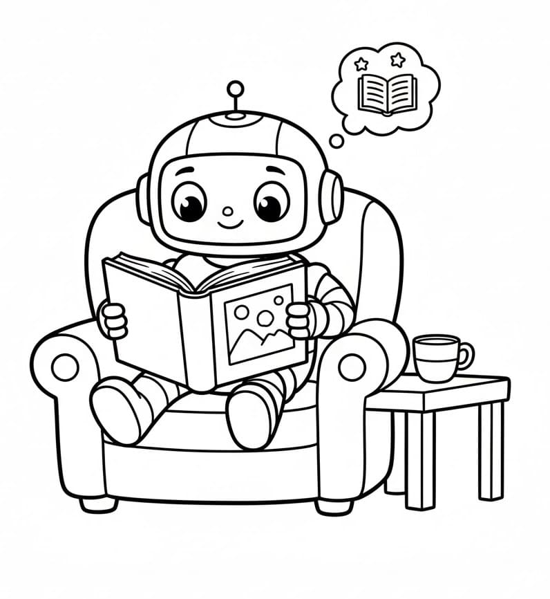 Stampa Robot da colorare