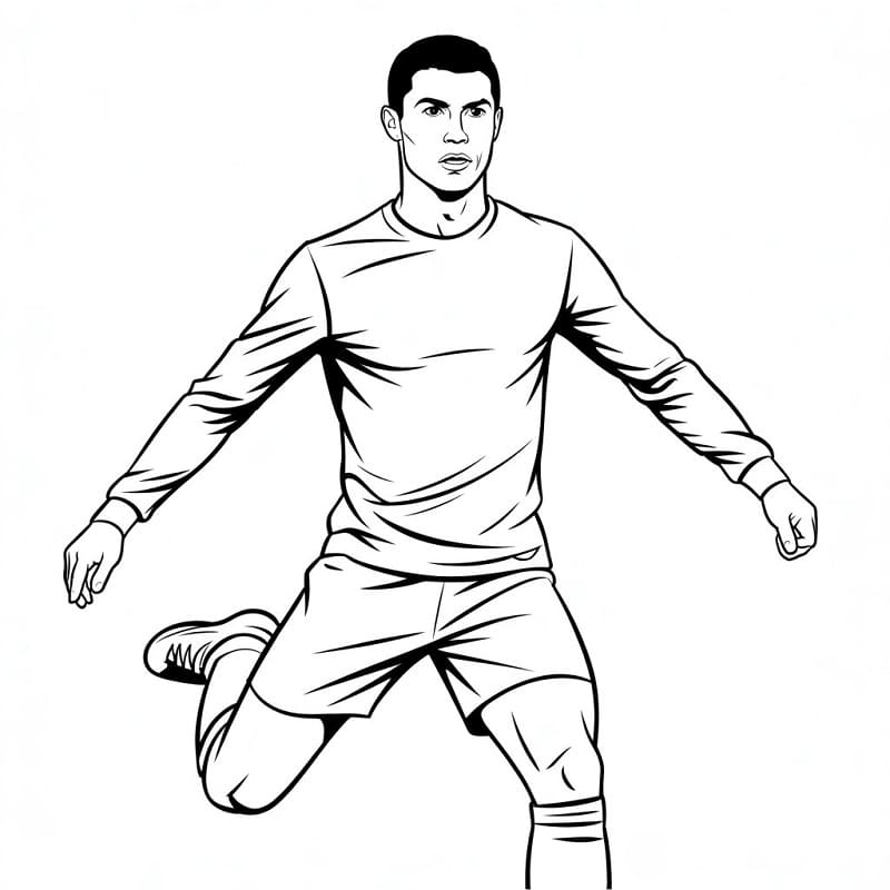 Stampa Ronaldo da colorare