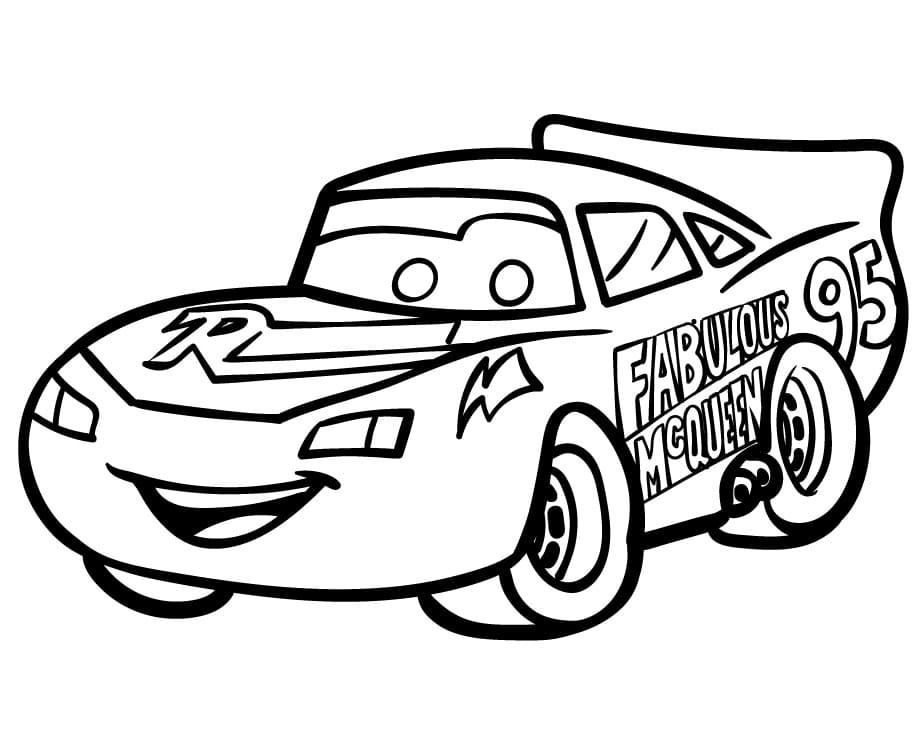 Stampa Saetta McQueen da colorare