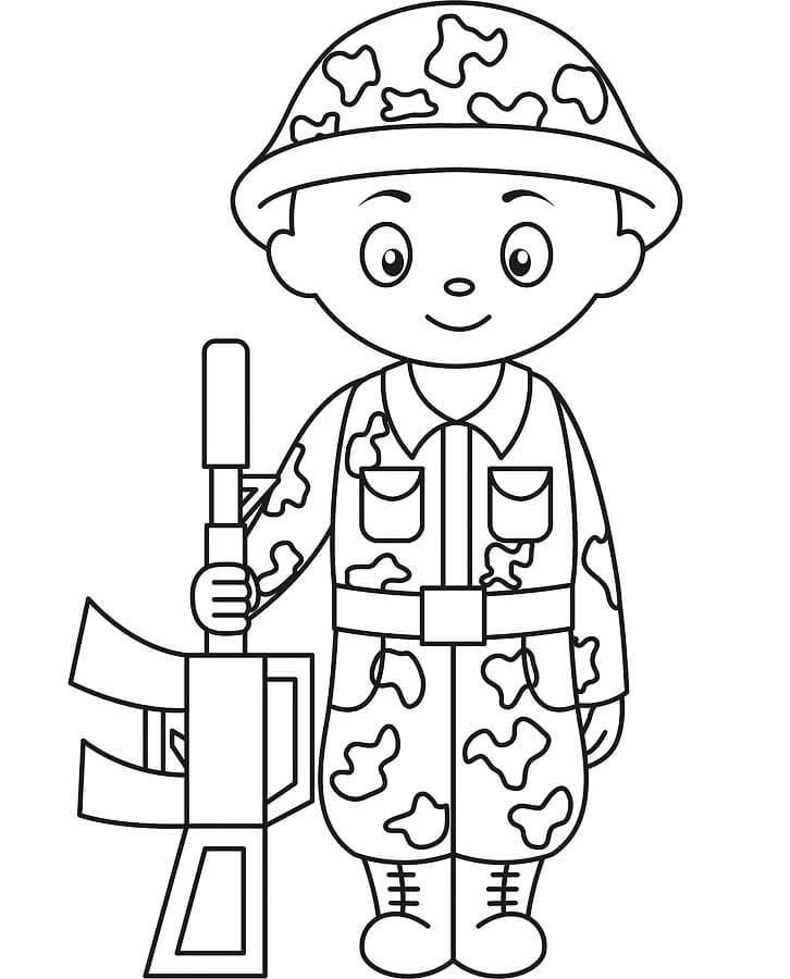 Stampa Soldato da colorare