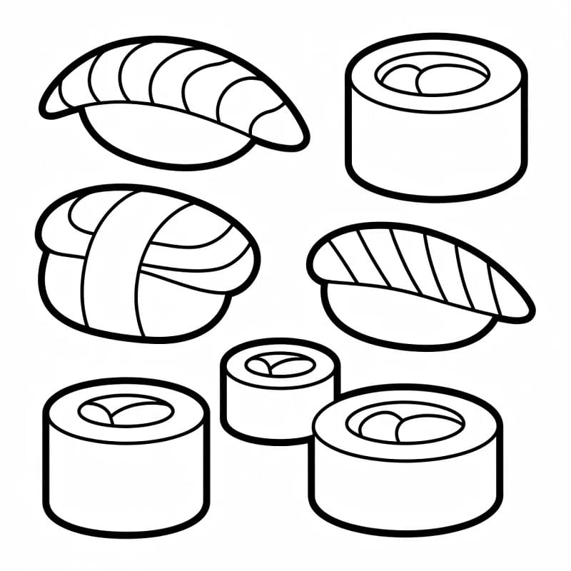 Stampa Sushi da colorare