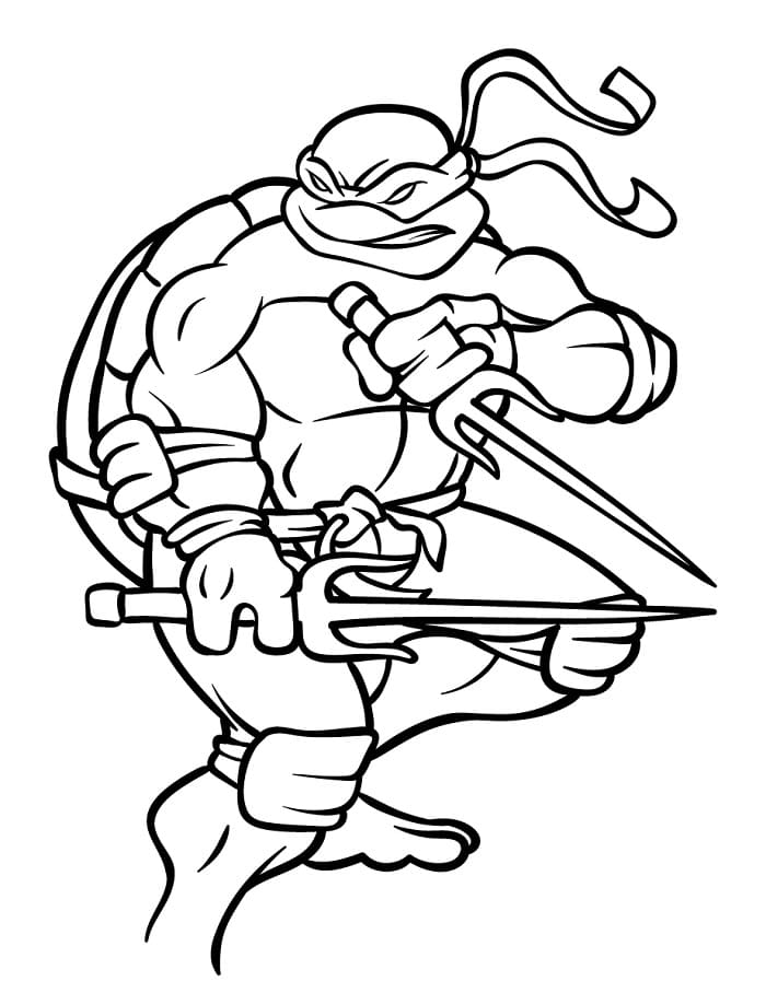 Stampa Tartarughe Ninja da colorare