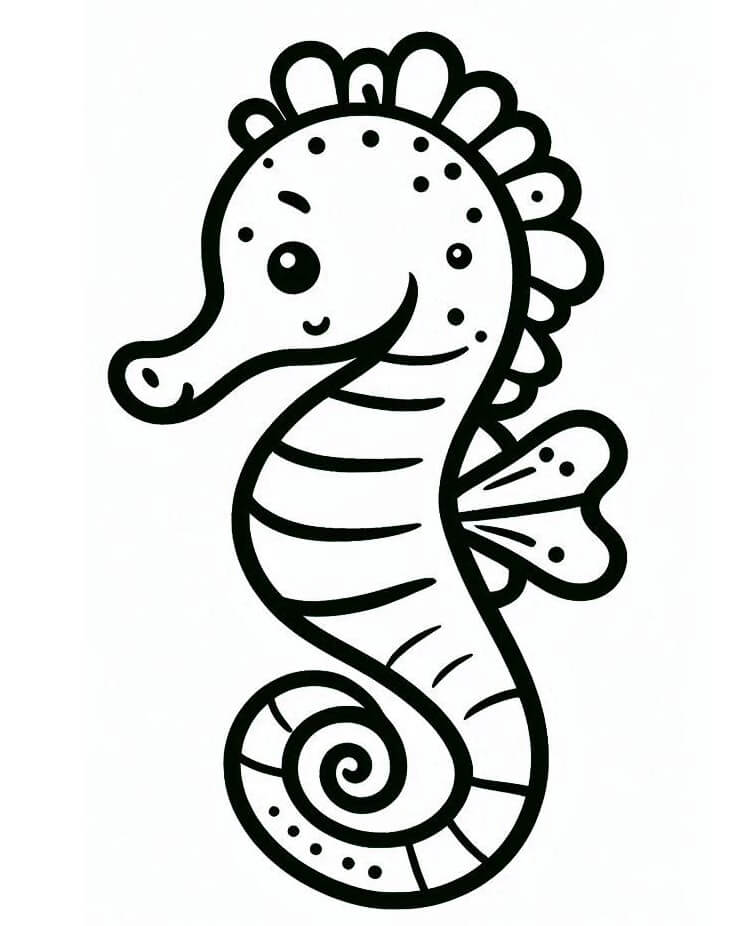 Stampabile Cavalluccio Marino Omaggio da colorare