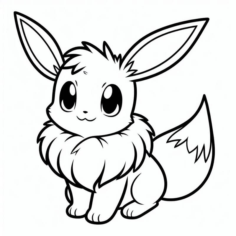 Stampabile Eevee Omaggio da colorare
