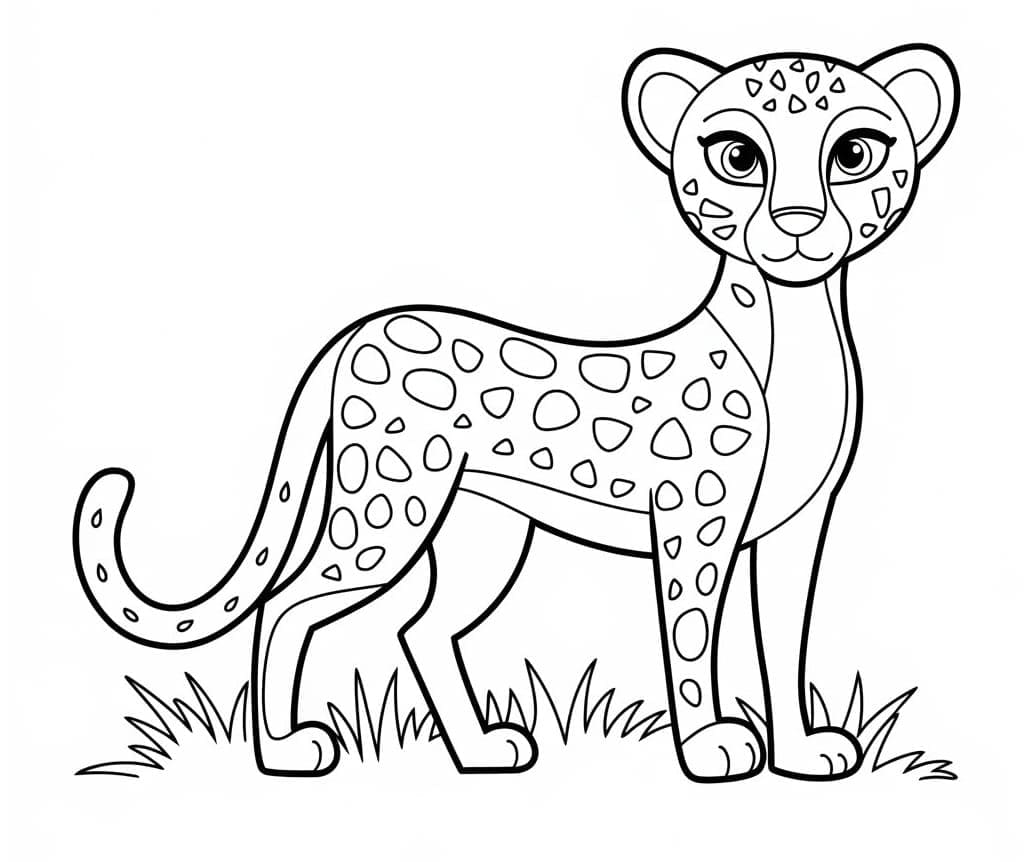 Stampabile Ghepardo Omaggio da colorare