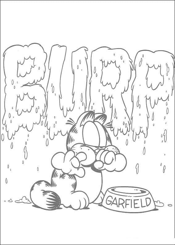 Stampabile Gratis Garfield da colorare