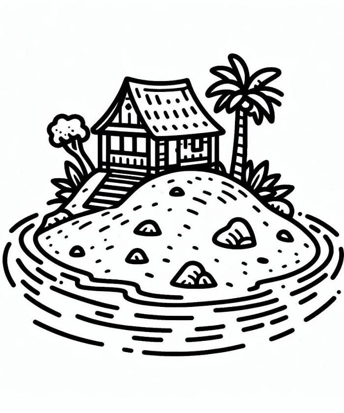 Stampabile Gratis Isola da colorare