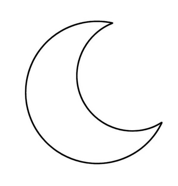 Stampabile Gratis Luna da colorare