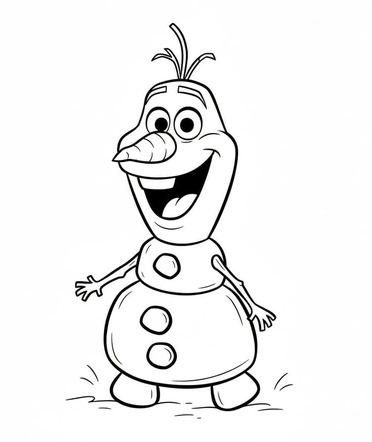 Olaf da colorare