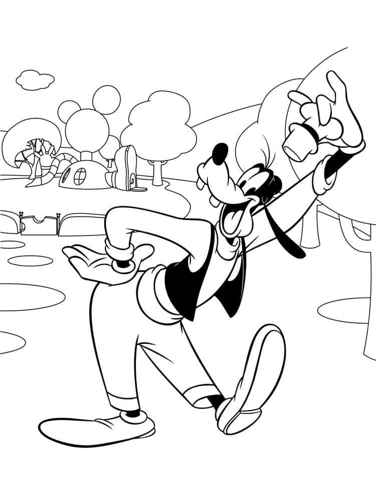 Stampabile Gratis Pippo da colorare