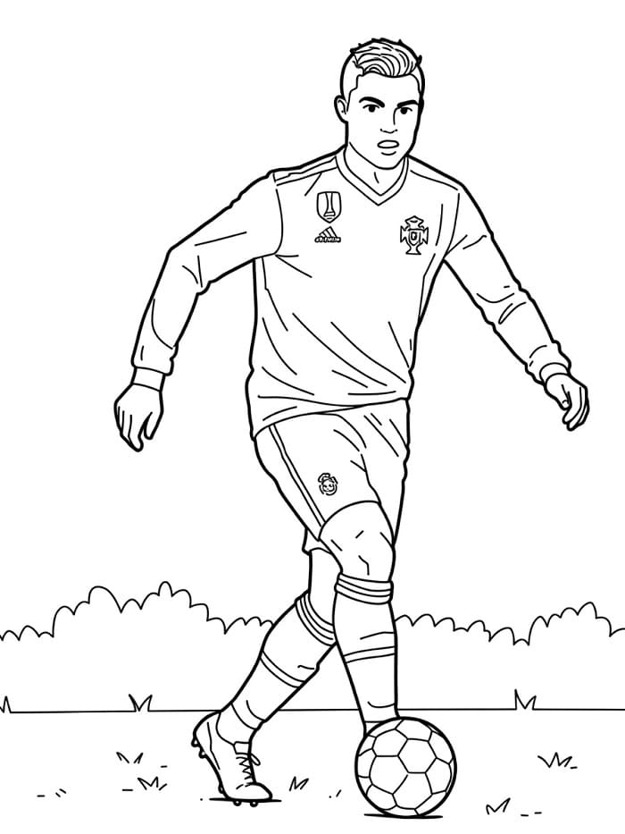 Stampabile Gratis Ronaldo da colorare