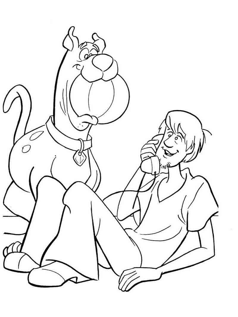 Stampabile Gratis Scooby Doo da colorare