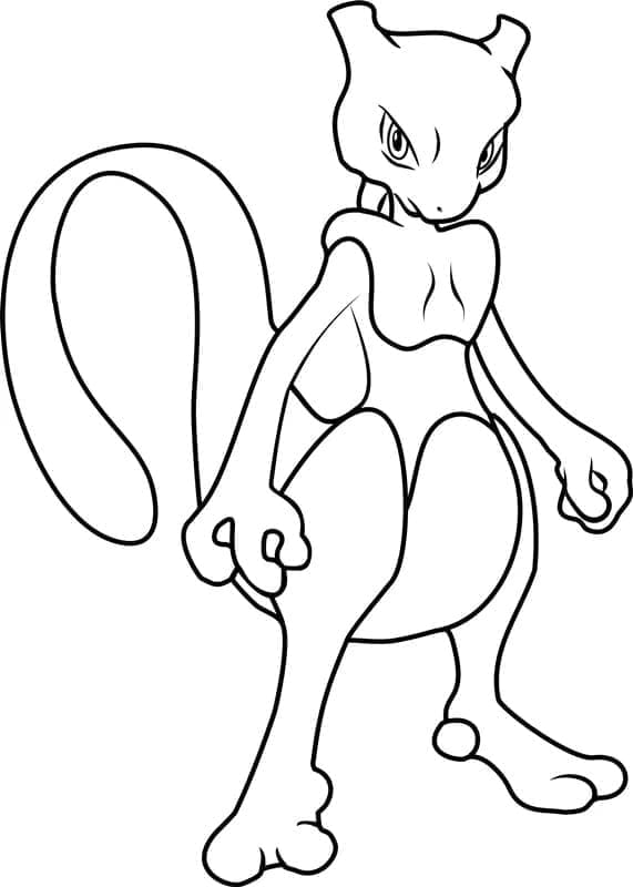 Stampabile Mewtwo Omaggio da colorare