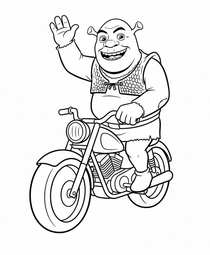 Stampabile Shrek Omaggio da colorare