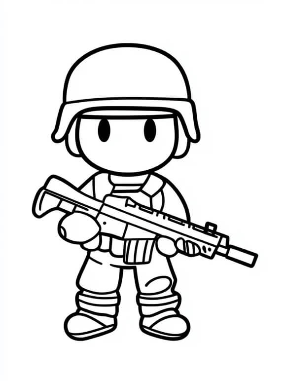 Stampabile Soldato Omaggio da colorare