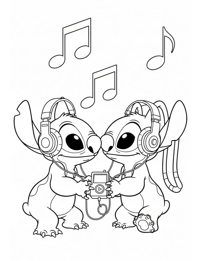 Stitch e Angel Tenerissimi da colorare