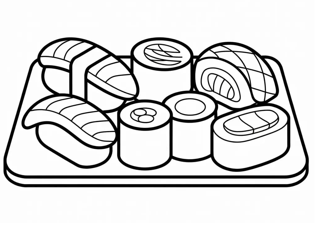 Sushi Gratuito da colorare