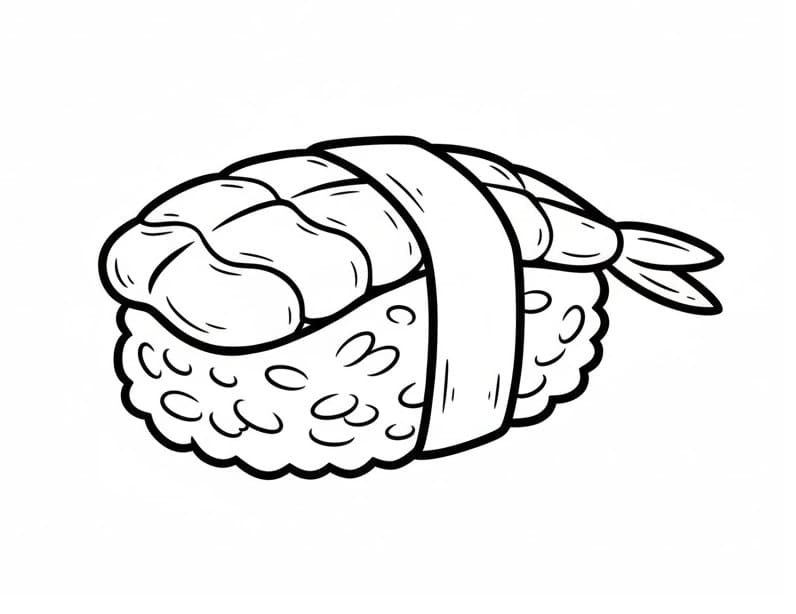 Sushi Immagine Gratis da colorare