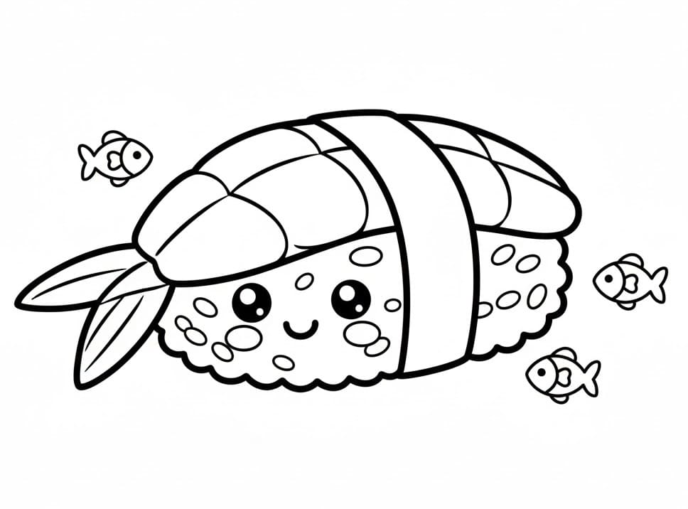 Sushi Immagine Stampabile da colorare
