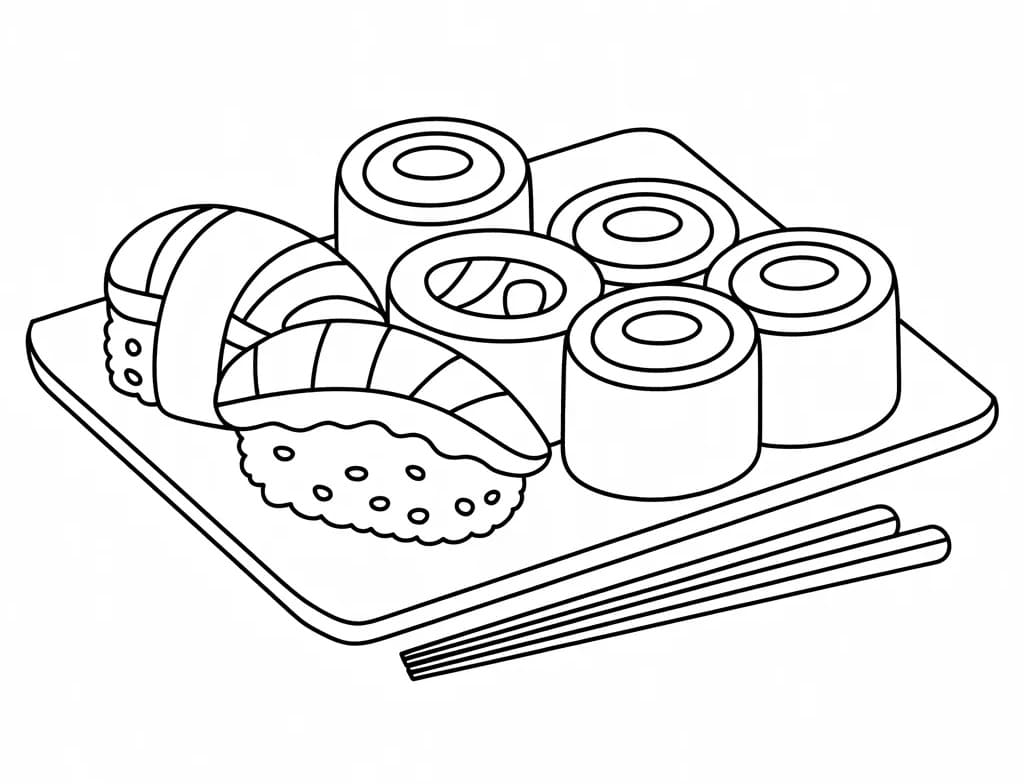 Sushi da Stampare da colorare