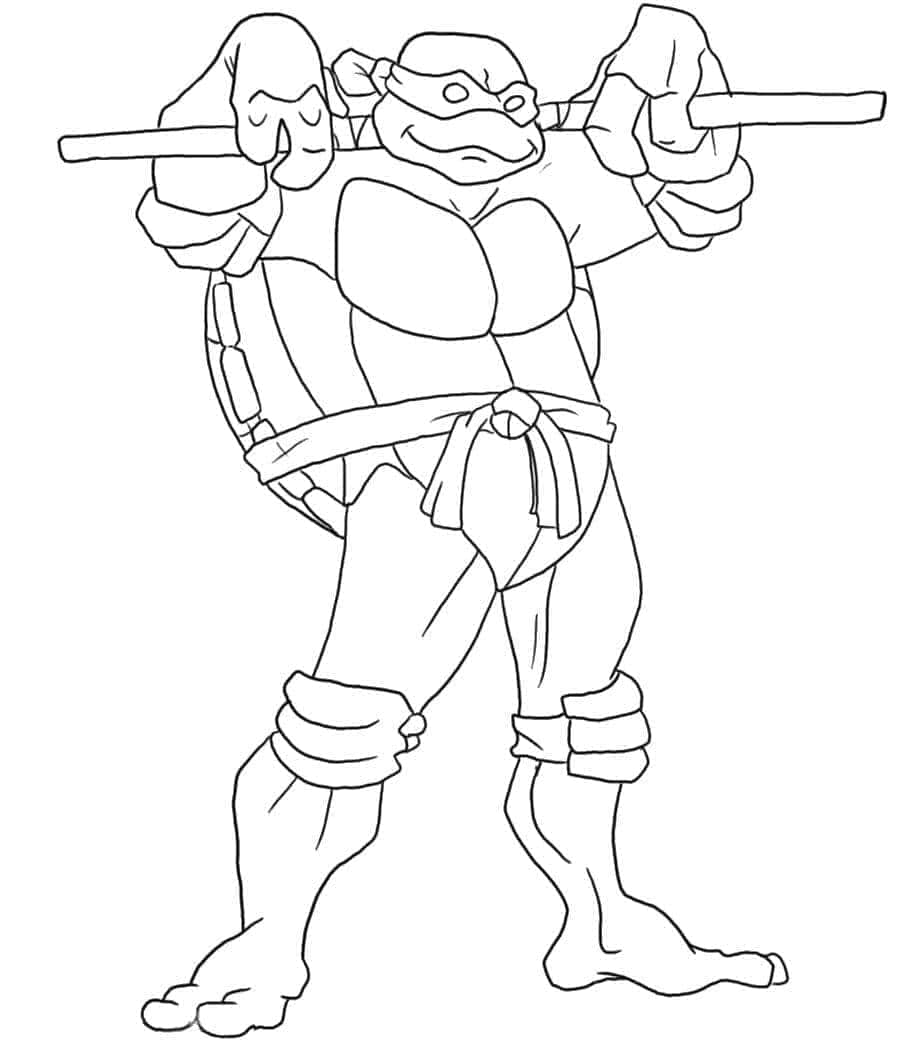 Tartarughe Ninja (1) da colorare