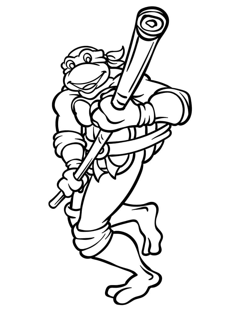 Tartarughe Ninja Base da colorare