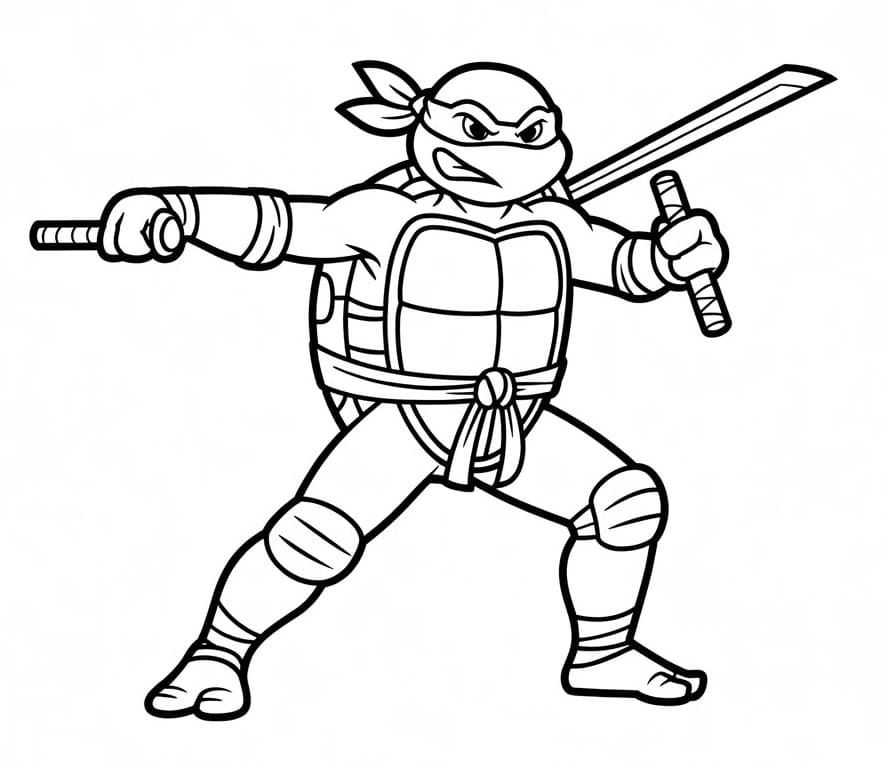 Tartarughe Ninja Gratis Stampabili da colorare