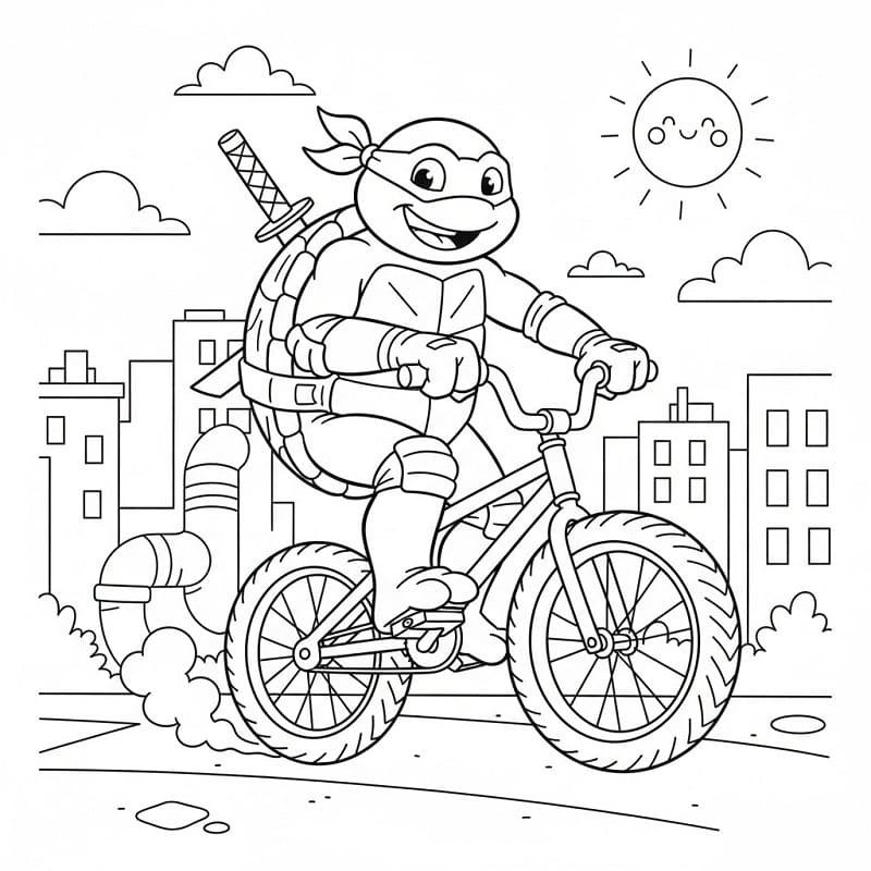 Tartarughe Ninja Immagine Stampabile da colorare